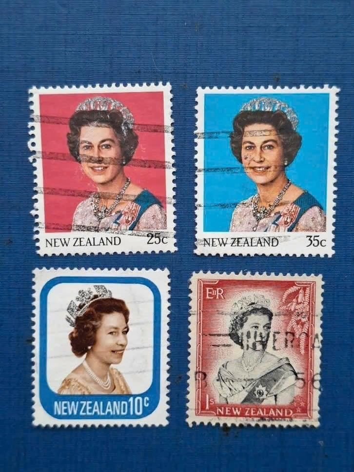 Postzegel Nieuw Zeeland 1977 85 4 zegels Kon Elisabeth 25-07, Ophalen of Verzenden, Gestempeld