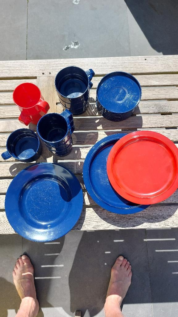 Mepal servies retro, Caravans en Kamperen, Kampeeraccessoires, Gebruikt, Ophalen