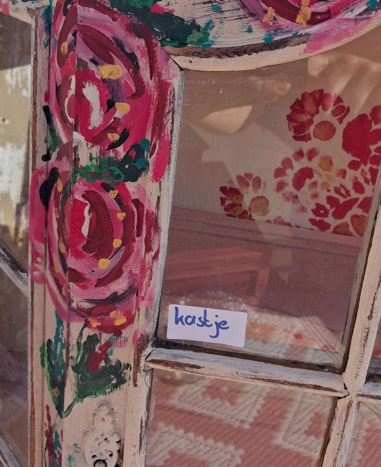 Handgeschilderd/Boho/Mexicaans/Kastje/Vitrine, Ophalen