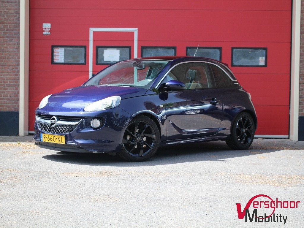 Opel ADAM 1.4 Glam | Nw ketting | Pano | stuur en stoel verw, Auto's, Euro 5, Gebruikt, 4 stoelen, Leder en Stof