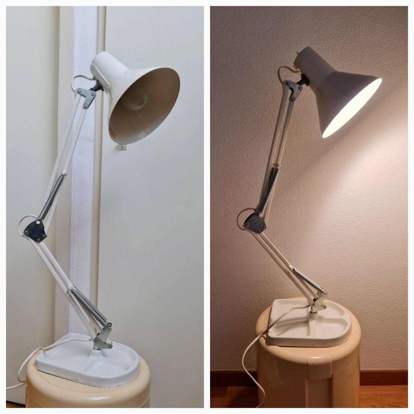 Architectenlamp bureaulamp Scandinavisch met bakelieten voet, Ophalen