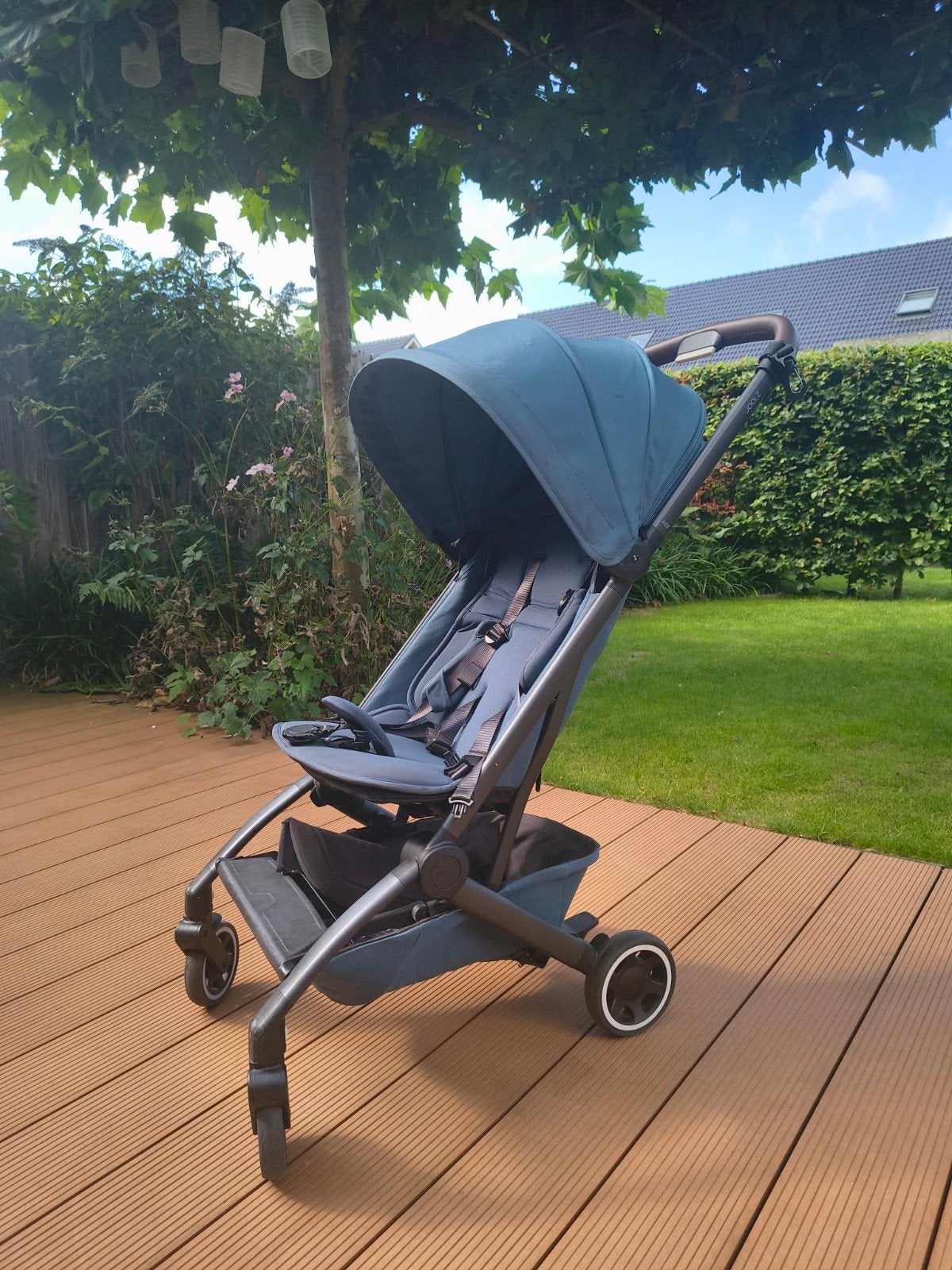 Joolz Aer kinderwagen Ocean Blue met beensteun en reishoes,, Ophalen, Zo goed als nieuw, Kinderwagen, Overige merken