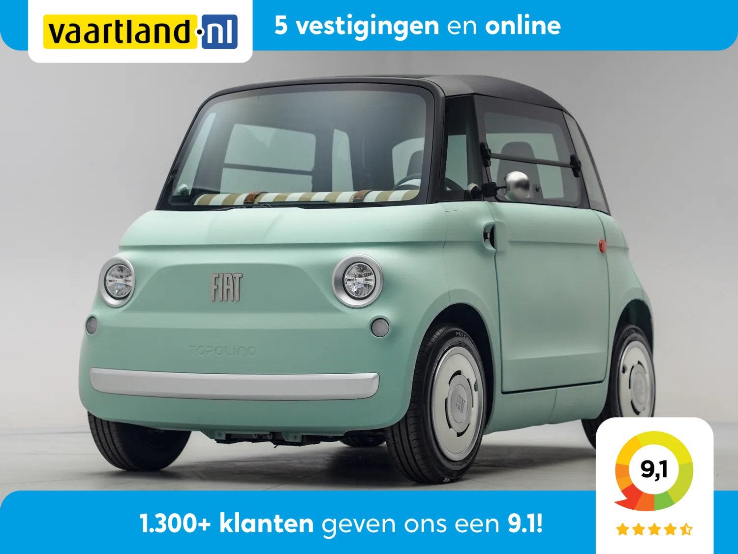 Fiat TOPOLINO 75KM [ Panoramadak Direct leverbaar Inclusief, Auto's, Fiat, 0 cilinders, Overige modellen, 2 stoelen, Geïmporteerd