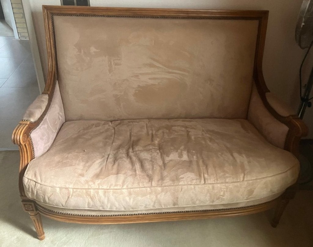 Alcantara bankje sofa, Ophalen, Gebruikt, Tweepersoons, 75 tot 100 cm