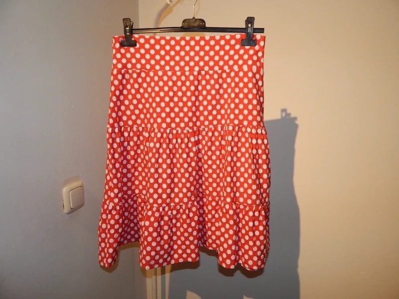 Tante Betsy polkadot rok rood met witte stippen mt M, Maat 38/40 (M), Tante Betsy, Verzenden, Zo goed als nieuw