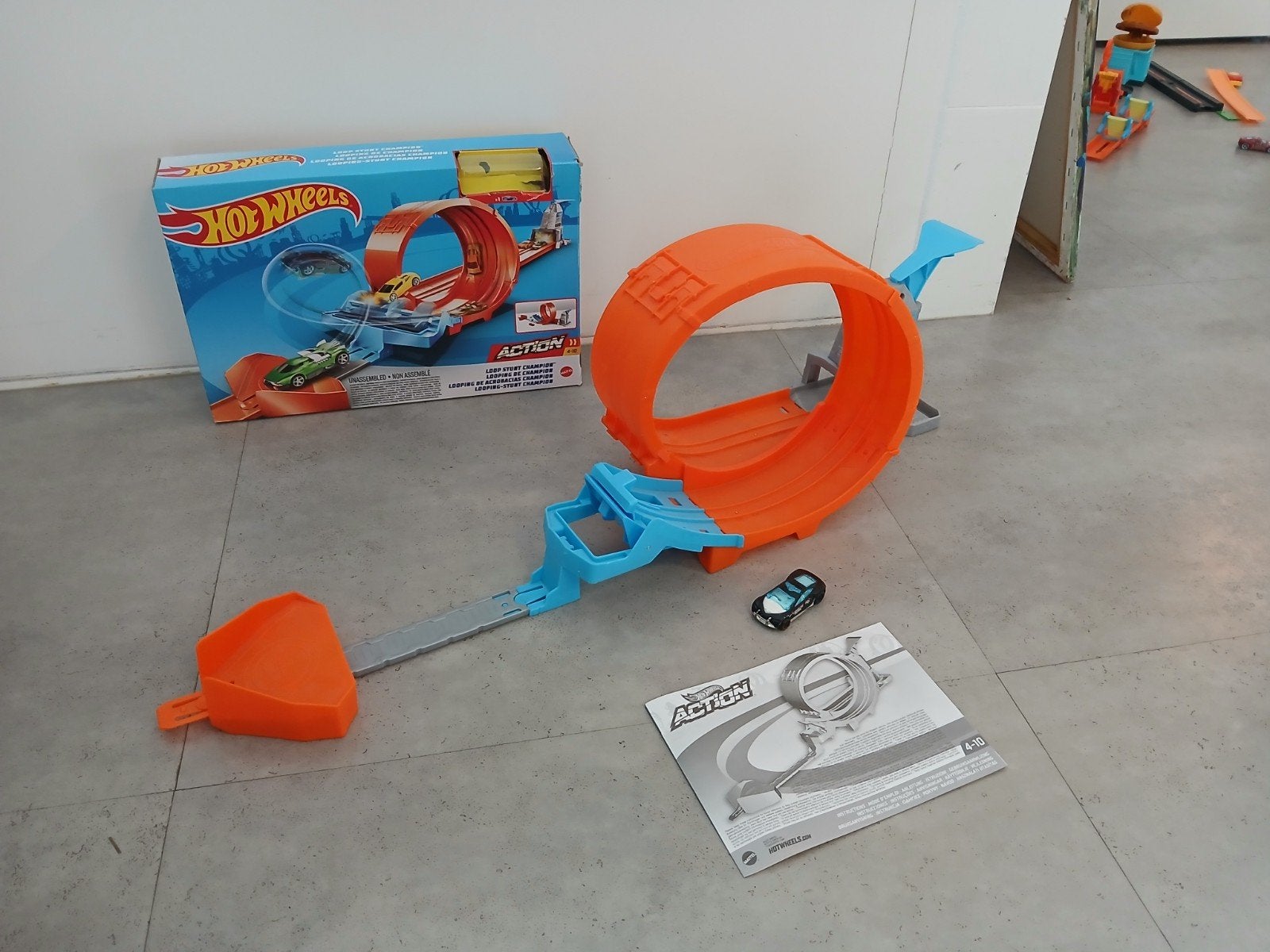 Hot Wheels Action Loop Stunt Champion Racebaan, Kinderen en Baby's, Racebaan, Ophalen of Verzenden, Zo goed als nieuw, Met looping
