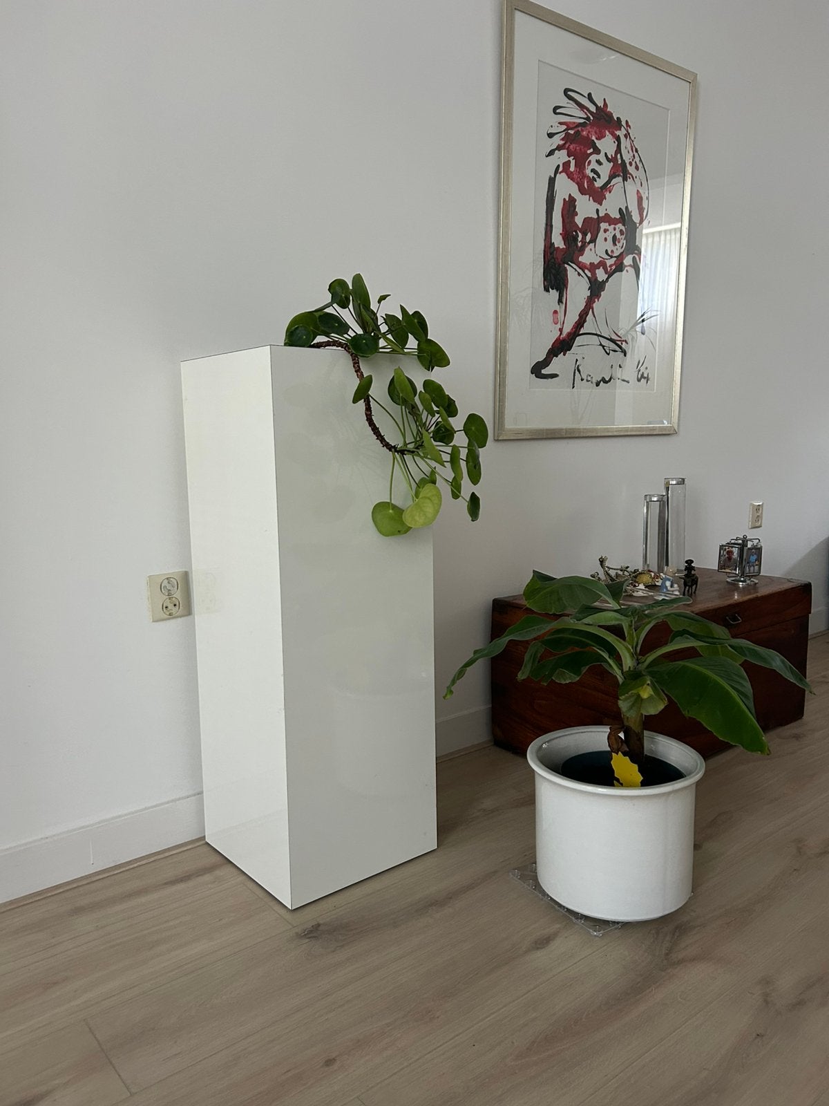 Zware plantenzuil/sokkel, Huis en Inrichting, Woonaccessoires | Zuilen en Pilaren, Ophalen, Zo goed als nieuw