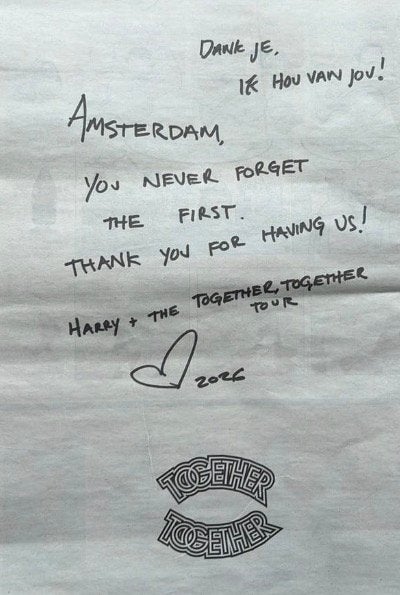 Parool 6 juni 2026, Harry Styles Together together tour 2026, Ophalen of Verzenden, Nieuw