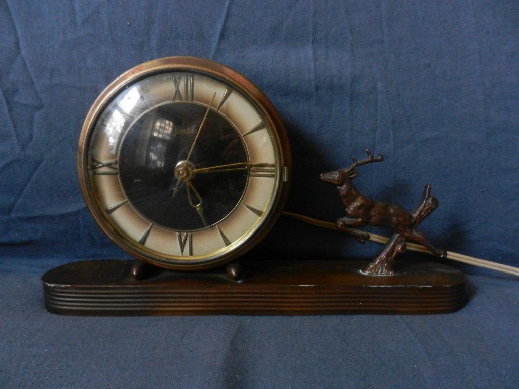 Koperen pendule elektrisch Jakob Palmtag Duitsland ca. 1960, Ophalen of Verzenden