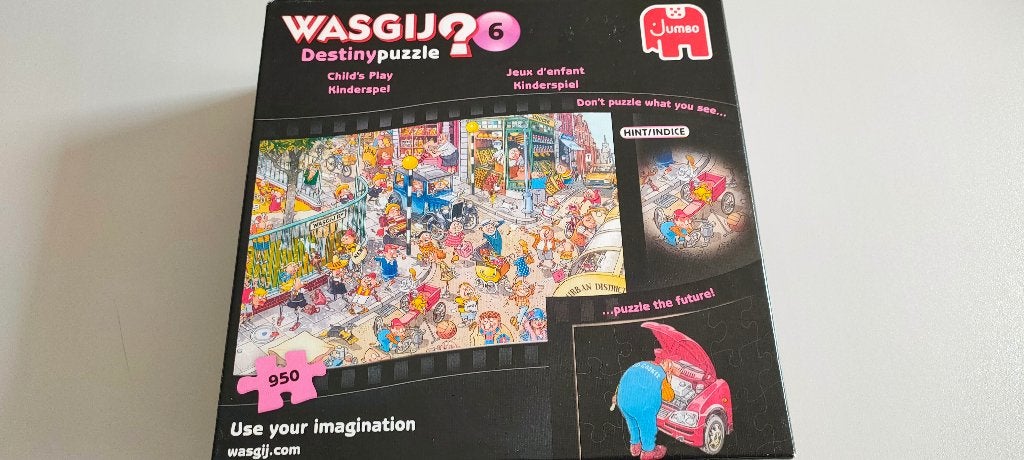 Puzzel Wasgij Destiny nr6. Kinderspel 950st - compleet, Ophalen of Verzenden, 500 t/m 1500 stukjes, Zo goed als nieuw, Legpuzzel