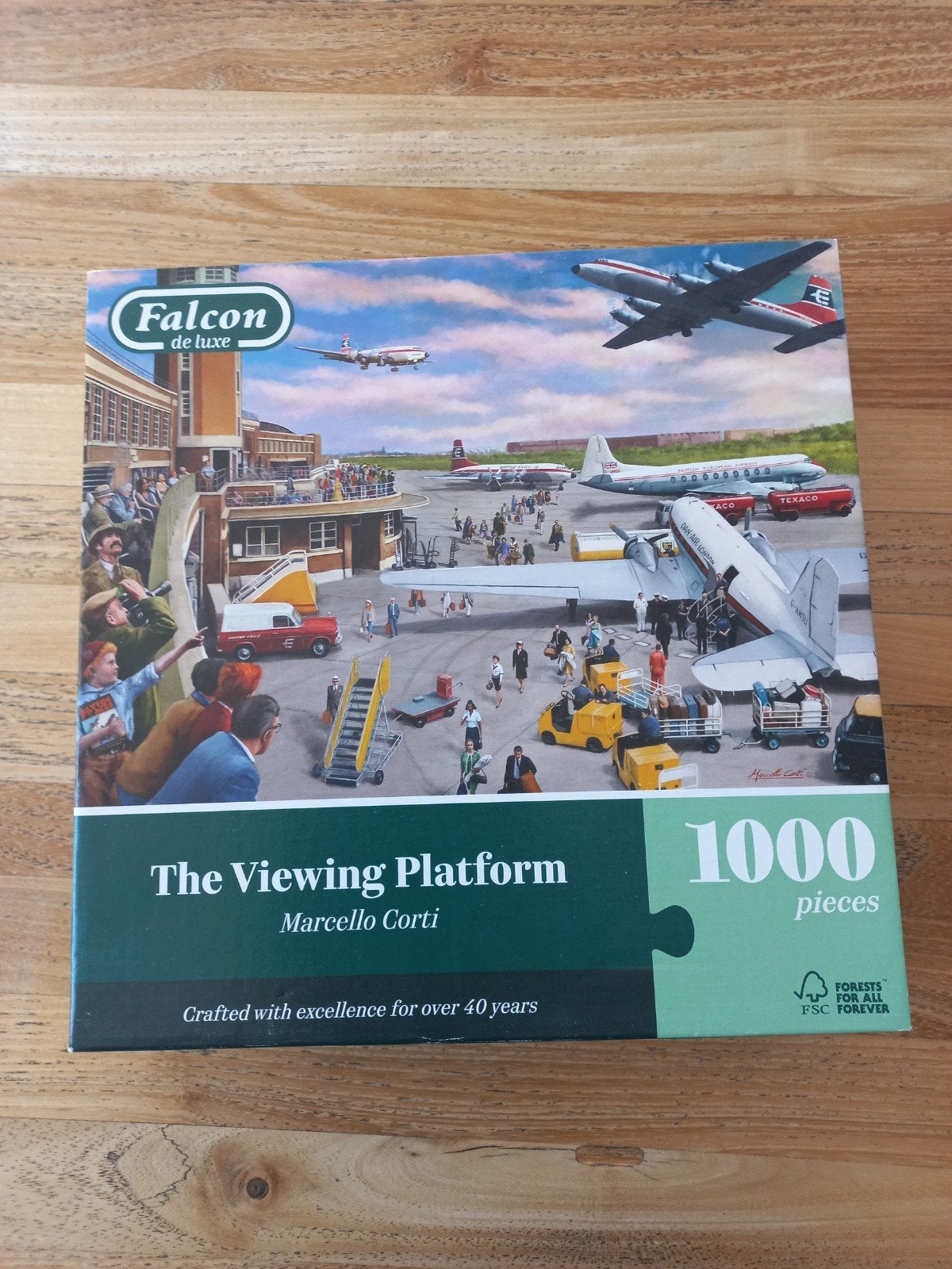 Falcon de luxe Legpuzzel 'The Viewing Platform' 1000 stukjes, Ophalen of Verzenden, 500 t/m 1500 stukjes, Gebruikt, Legpuzzel