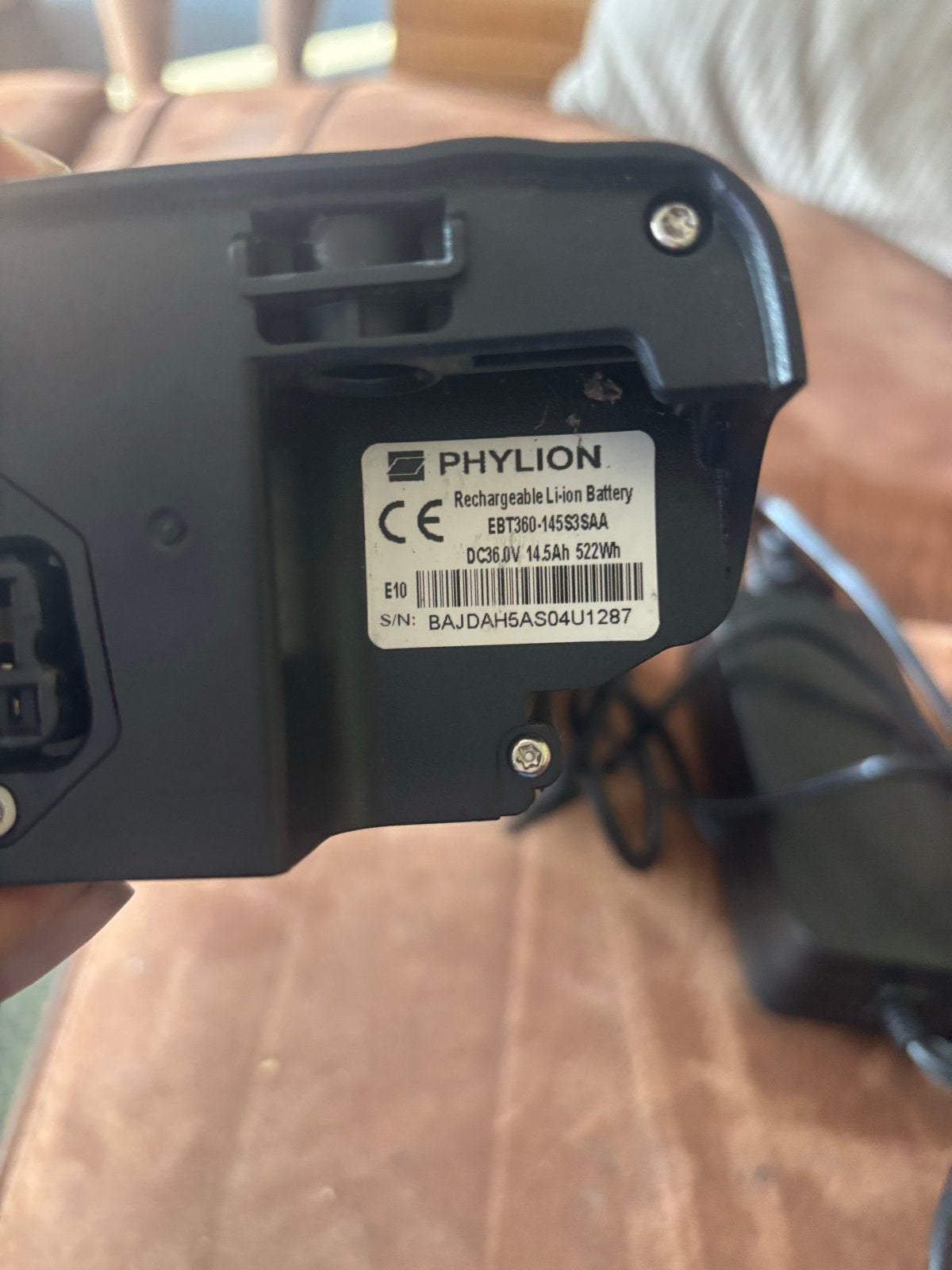 Stella fietsaccu 14.5Ah met lader (Phylion EBT360-145S3SAA), Fietsen en Brommers, Fietsaccessoires | Fietsaccu's, Ophalen, Gebruikt