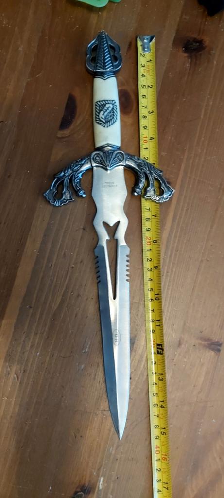 Decoratieve Dolk met Sierlijk Handvat - 39 cm, Ophalen, Gebruikt