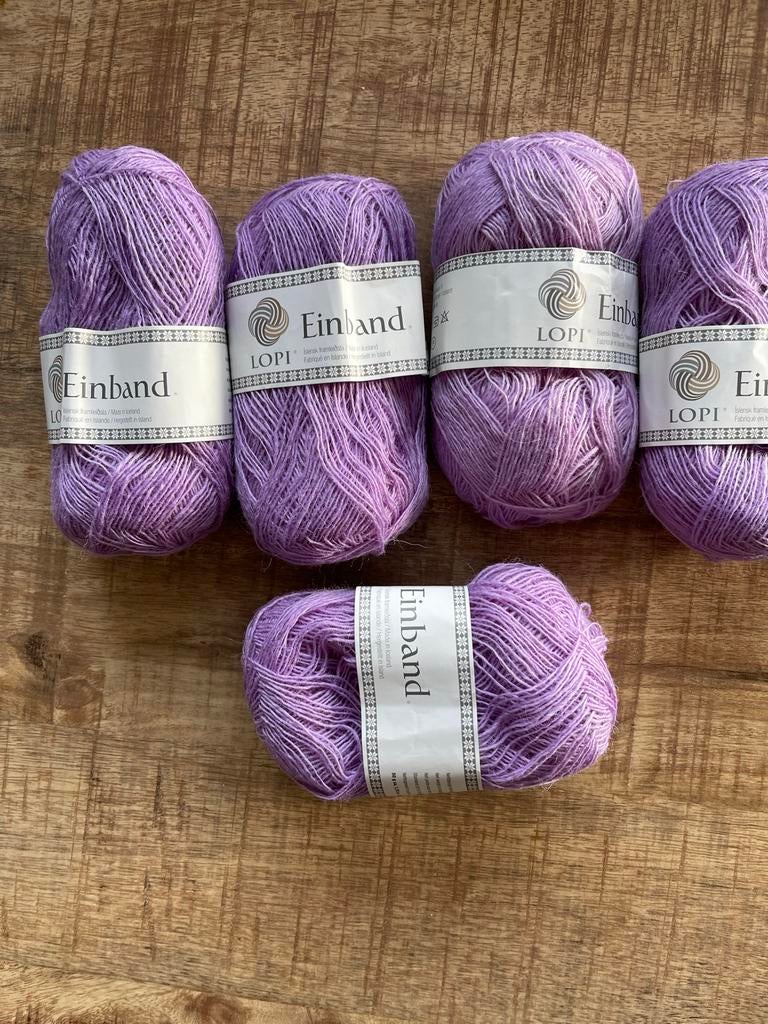 Lopi Einband 5 bollen IJslandse Wol - Lavender 250 gr 1250 m, Ophalen of Verzenden, Nieuw, Breien of Haken, Wol of Garen