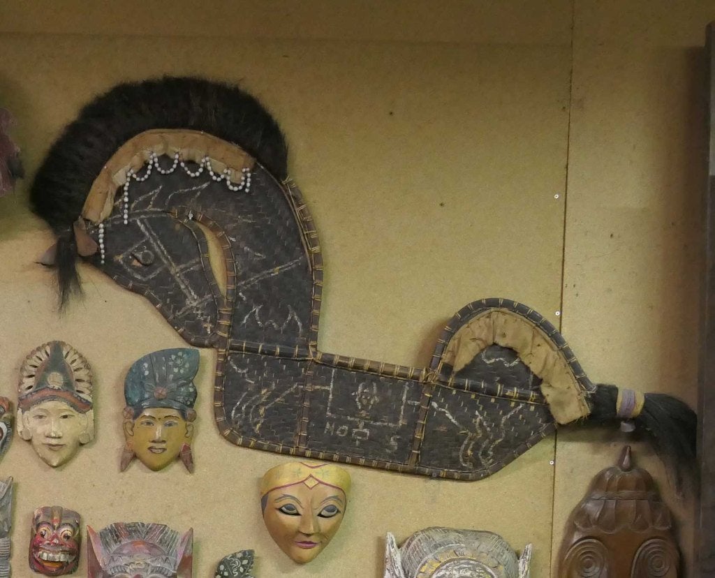 Paard decoratie kunst beeld DX3 Java Indonesie dukun sjamaan, Ophalen of Verzenden