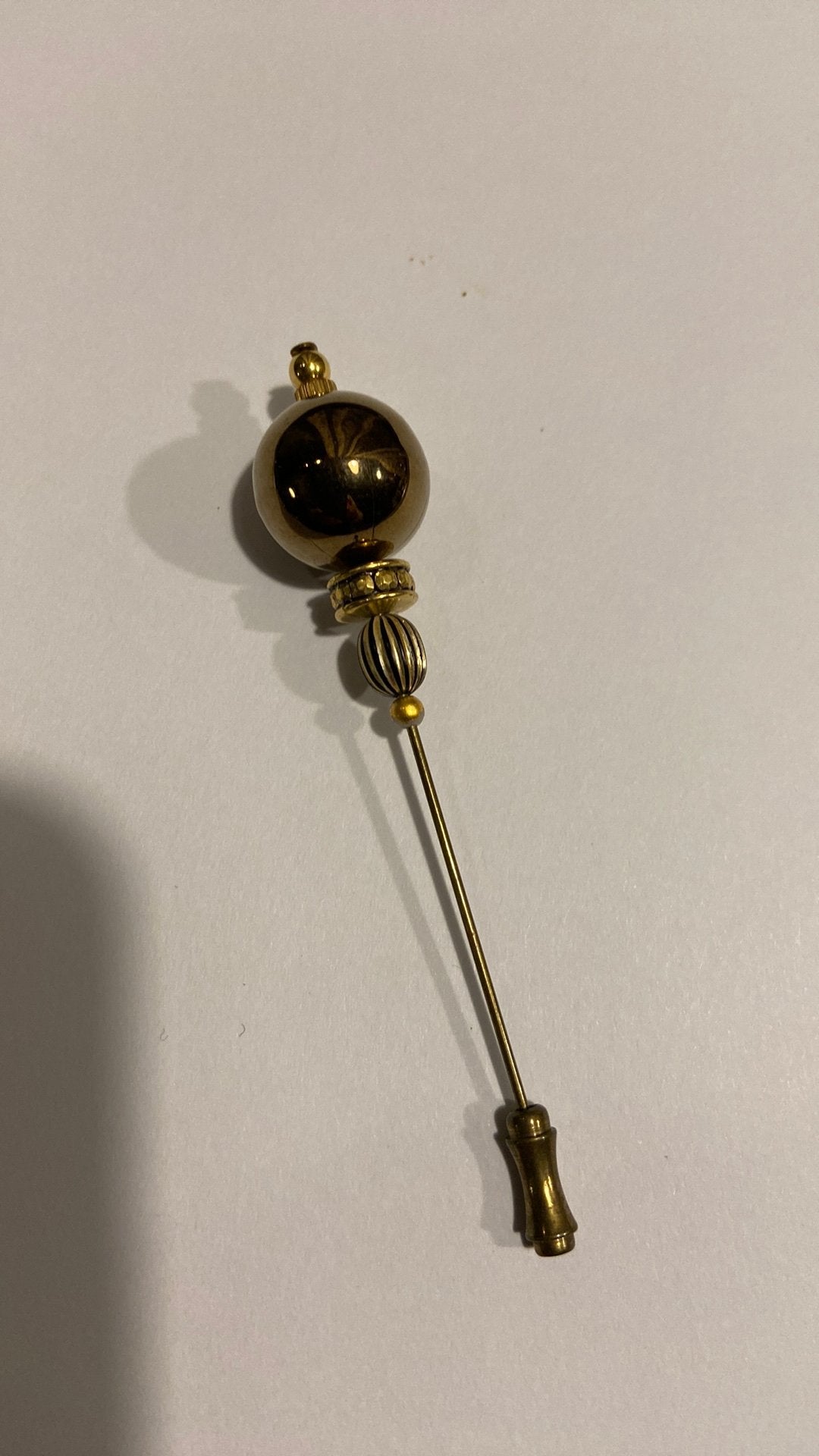 Hoedenspeld vintage 8.5 cm lsng., Ophalen of Verzenden, Overige materialen