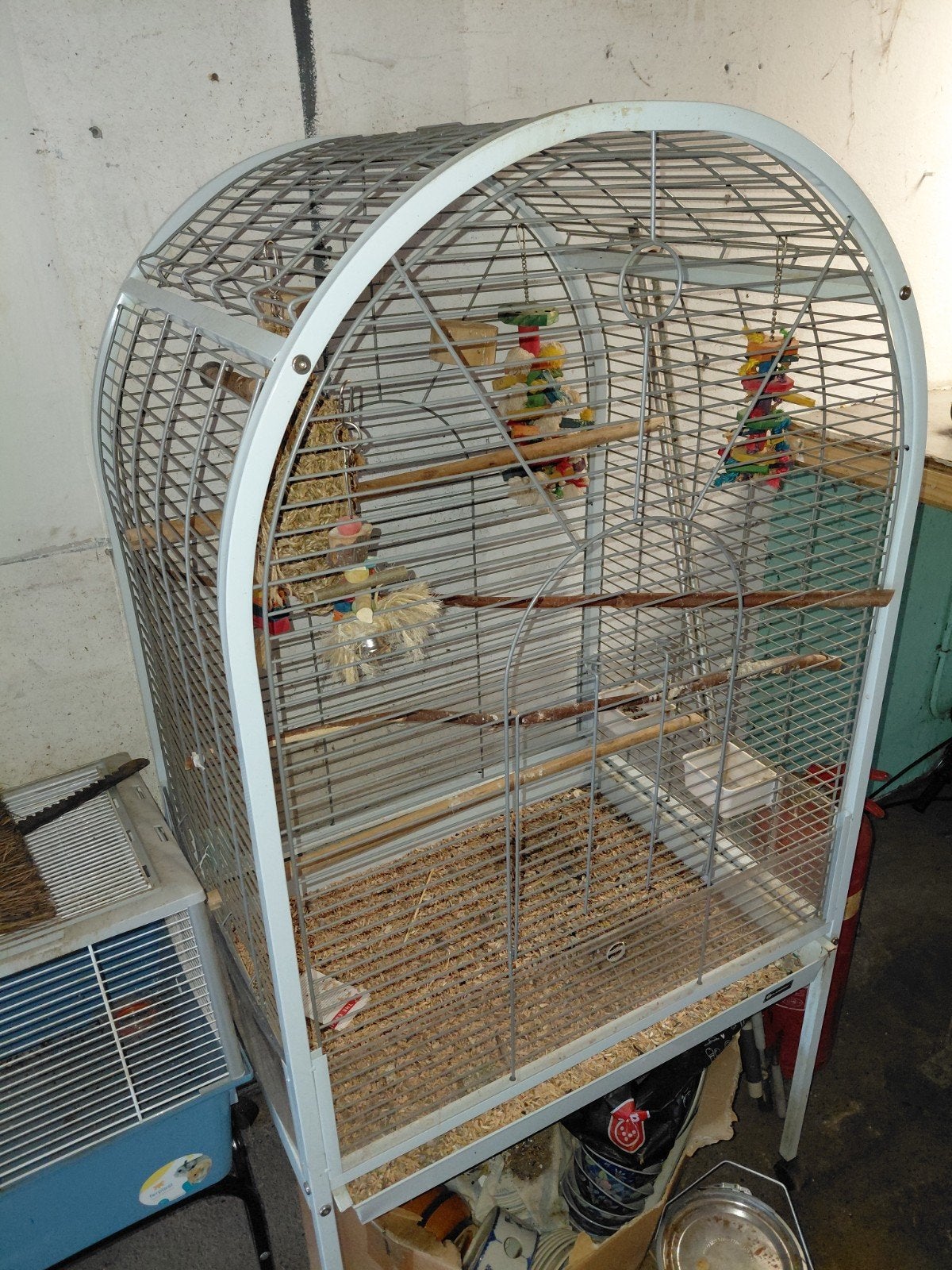 papegaaien kooi, Ophalen, Metaal, Vogelkooi