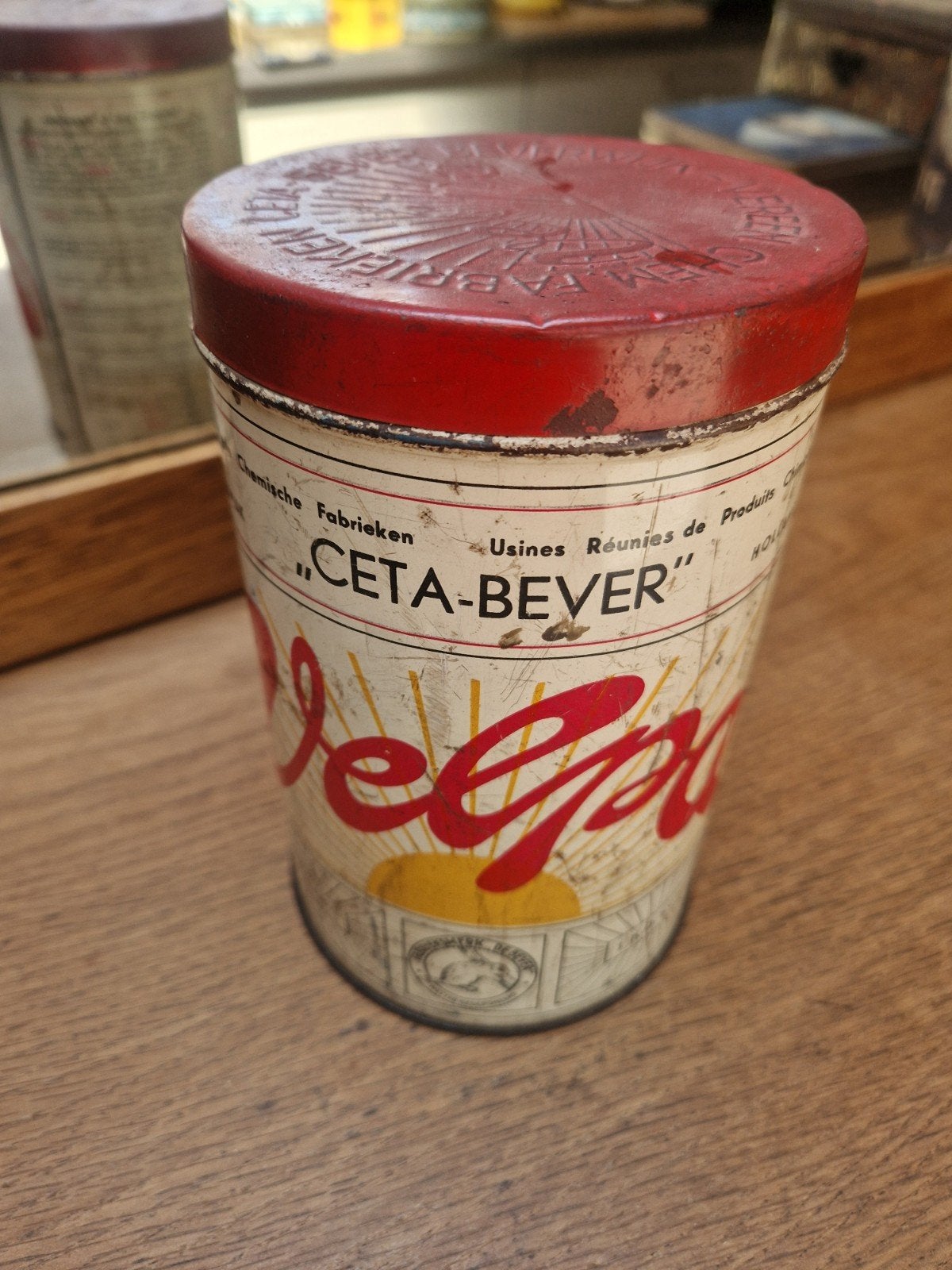 Prachtig Zeldzaam Antiek Ceta-Bever Blik "Velpa" - Jaren 20, Verzamelen, Ophalen of Verzenden, Gebruikt, Overige, Overige merken