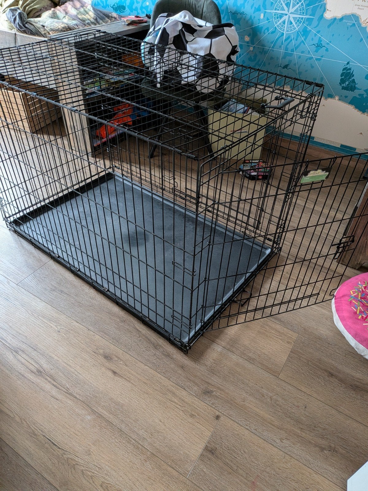 metalen honden bench xxl, Dieren en Toebehoren, Ophalen, Gebruikt