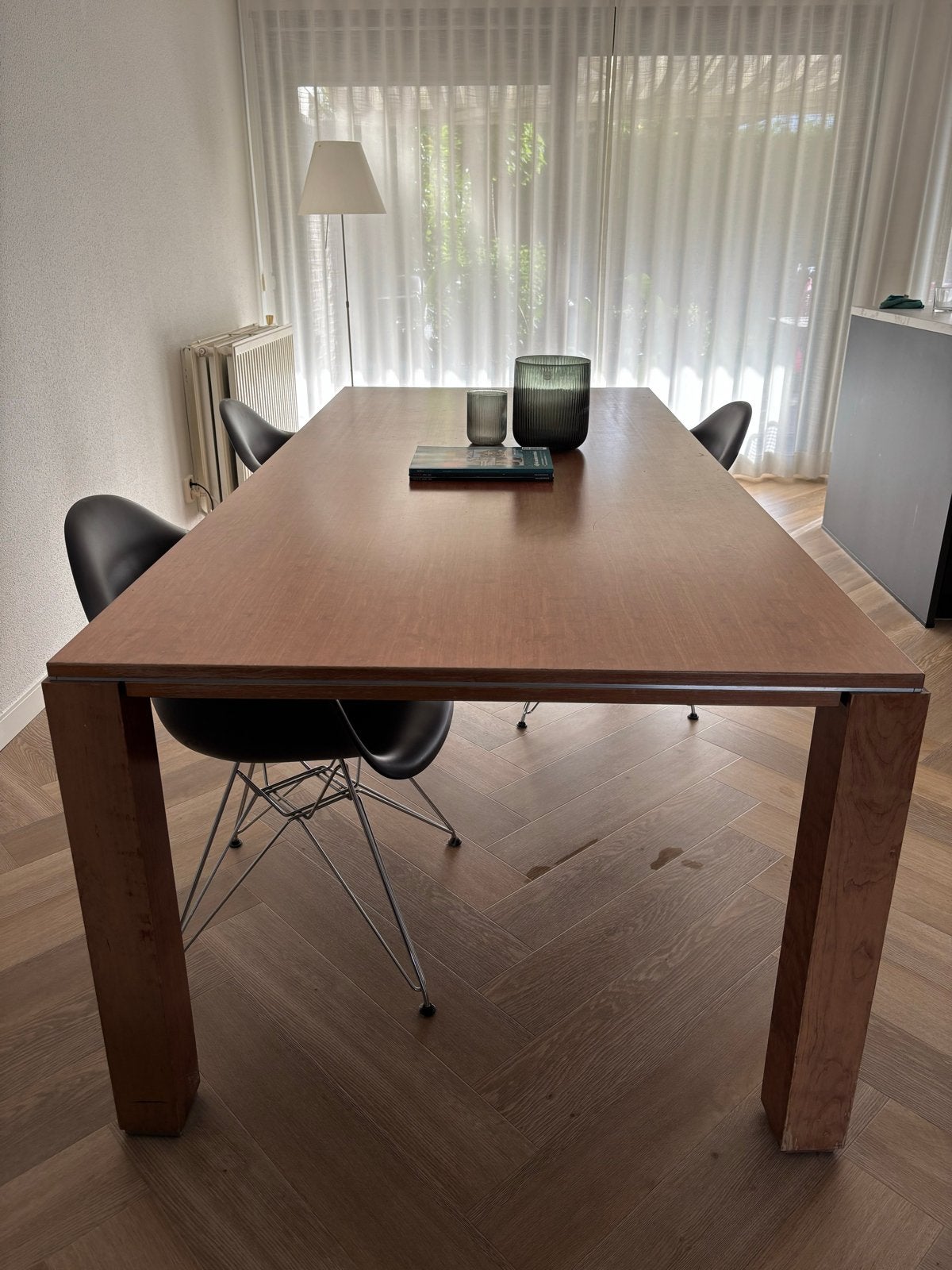 Mooie kersenhouten eettafel van designmerk Gelderland, Huis en Inrichting, Tafels | Eettafels, Gebruikt, 100 tot 150 cm, 200 cm of meer