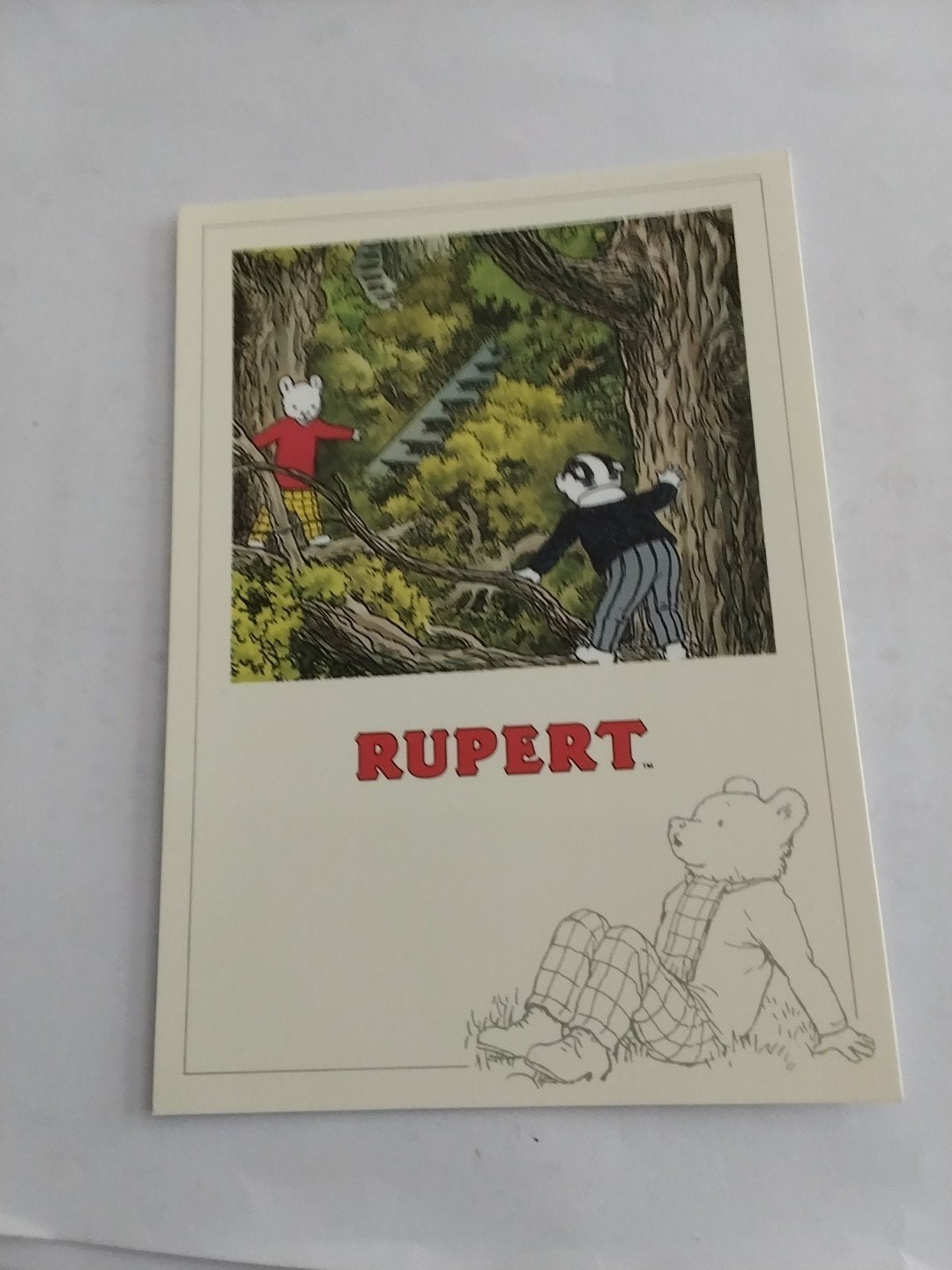 Vintage Rupert de Beer Ansichtkaart - Ongelopen, Verzamelen, Ansichtkaarten | Themakaarten, Ophalen of Verzenden, 1980 tot heden