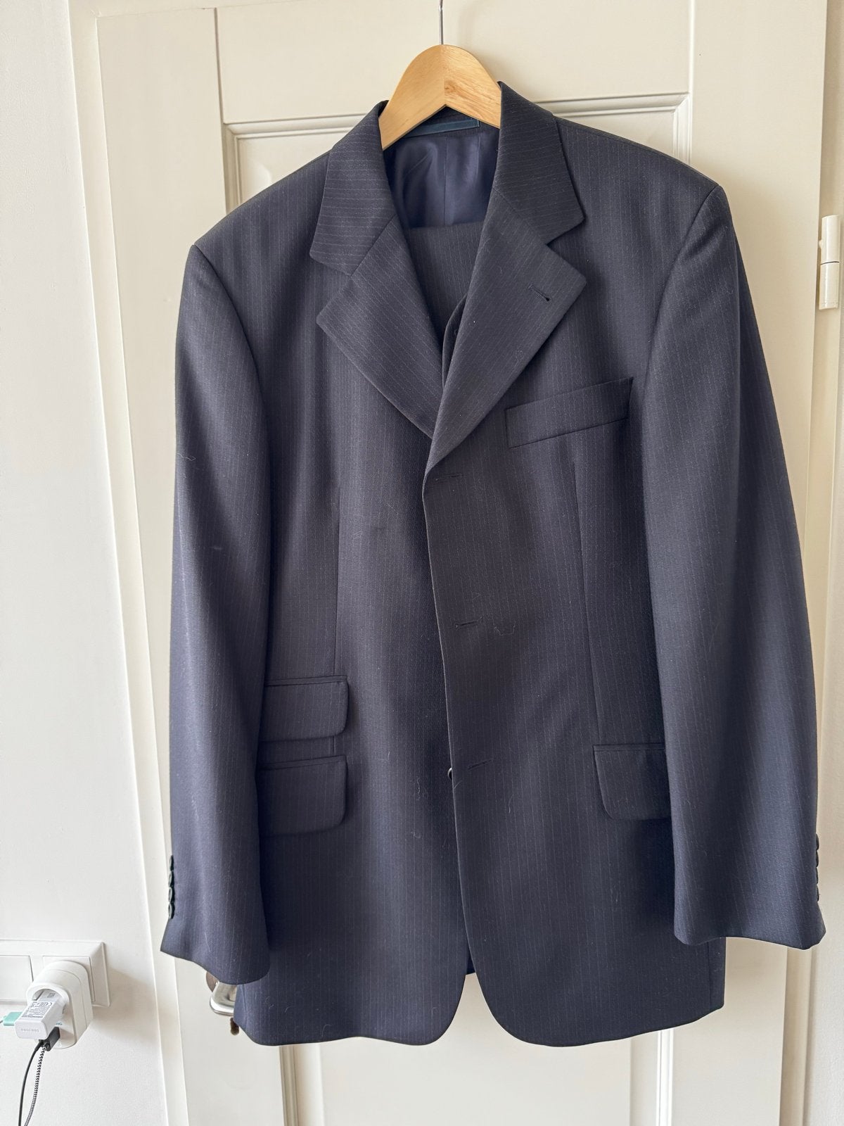 Hugo Boss vintage Kostuum Maat 48 - Stijlvol en Tijdloos, Ophalen, Zo goed als nieuw, Maat 48/50 (M), Blauw