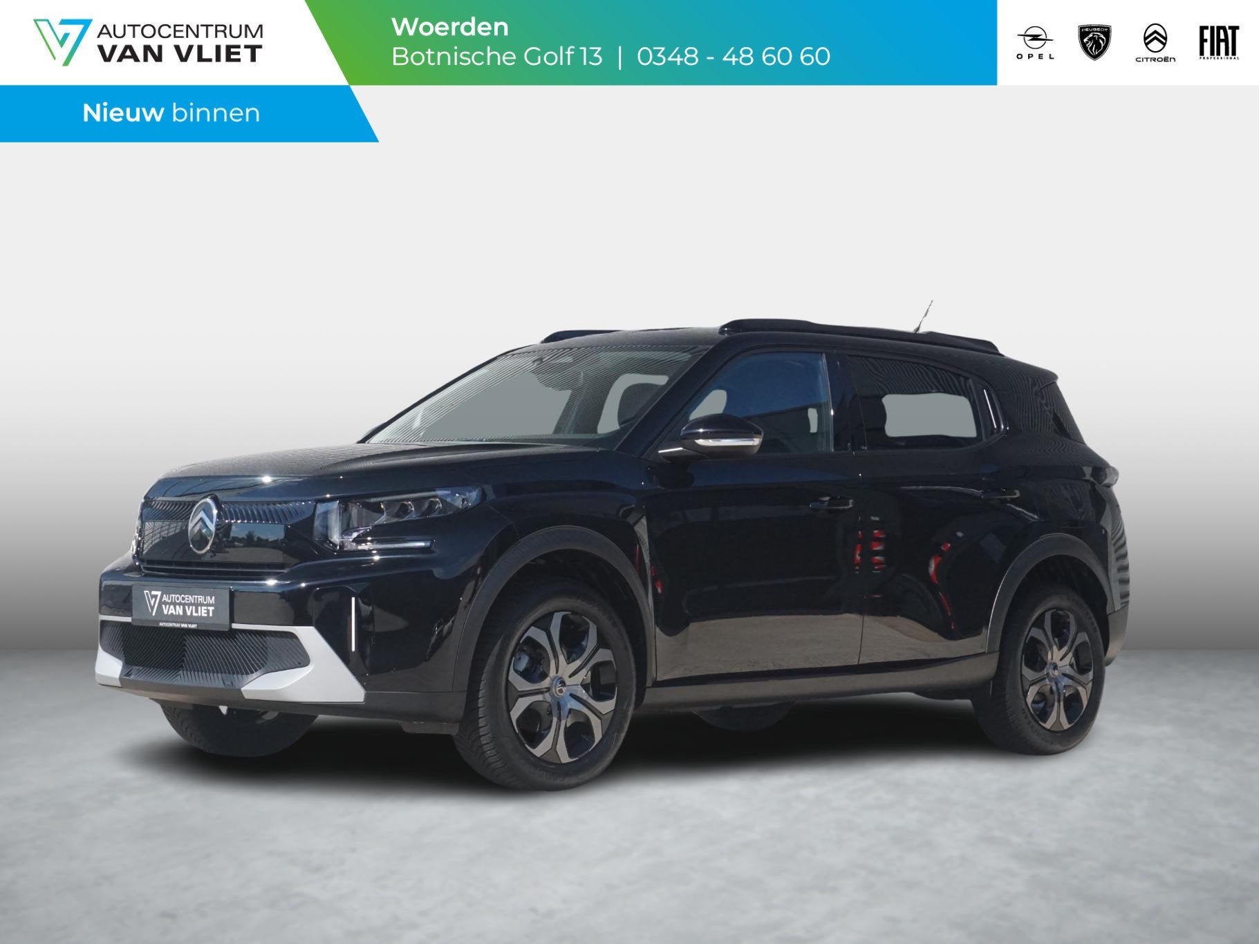 Citroen C3 Aircross 1.2 Hybrid 145pk Plus Climate control, Auto's, 12 maanden, Euro 6, 1199 cc, Zwart