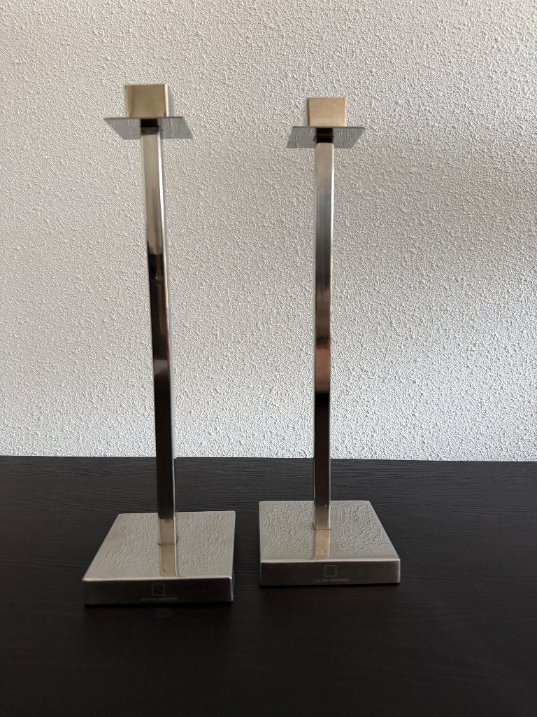Jan des Bouvrie design kandelaren, Ophalen, Zo goed als nieuw, Zilver, Kandelaar