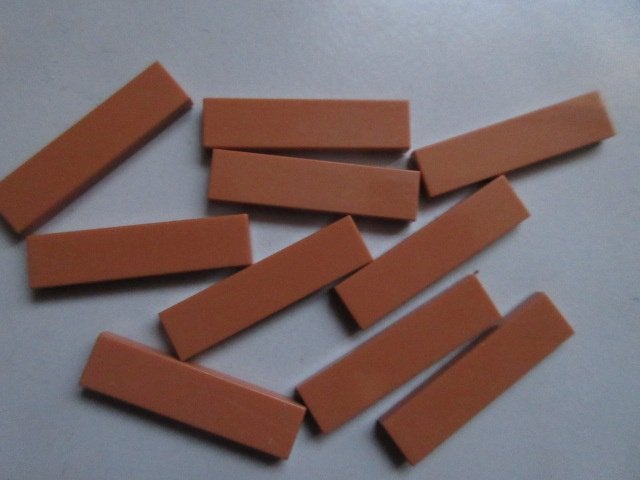 nr. 9443, Medium nougat tegels 1x4, Ophalen of Verzenden, Zo goed als nieuw, Complete set, Lego