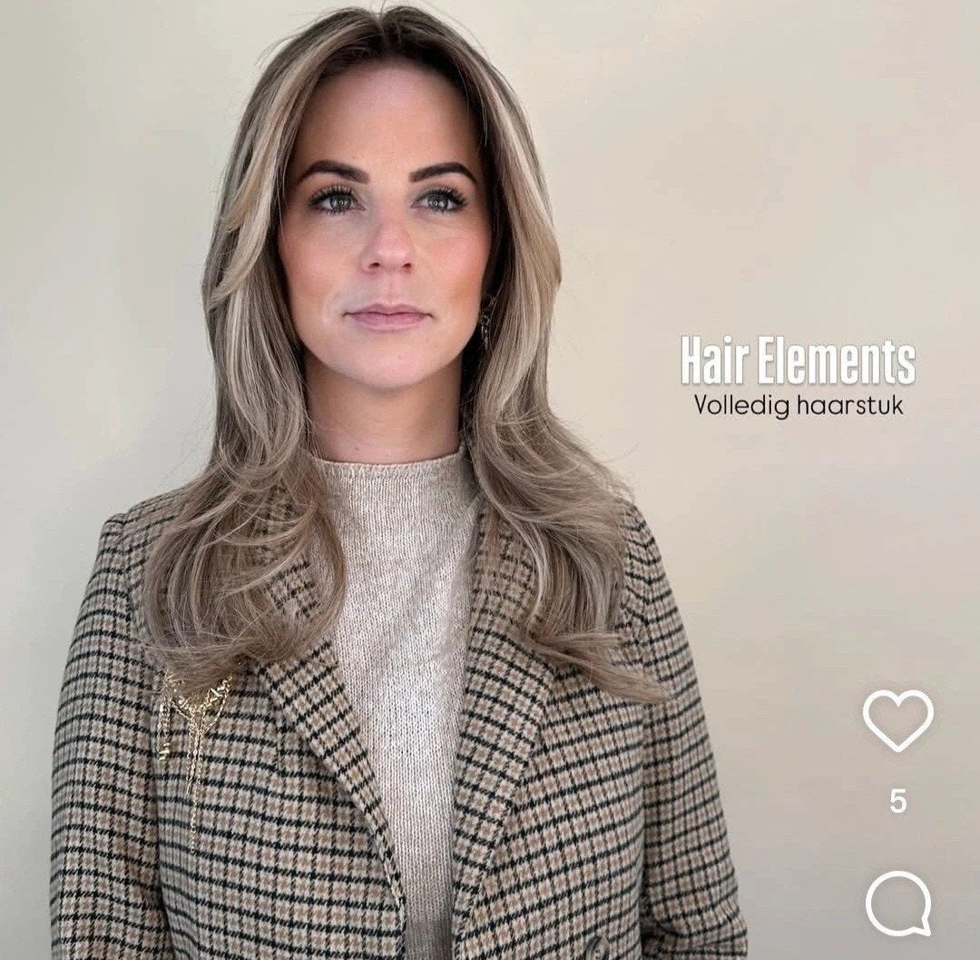 haarstuk Hairelements 100% echt haar, Hairelements, Ophalen of Verzenden, Zo goed als nieuw