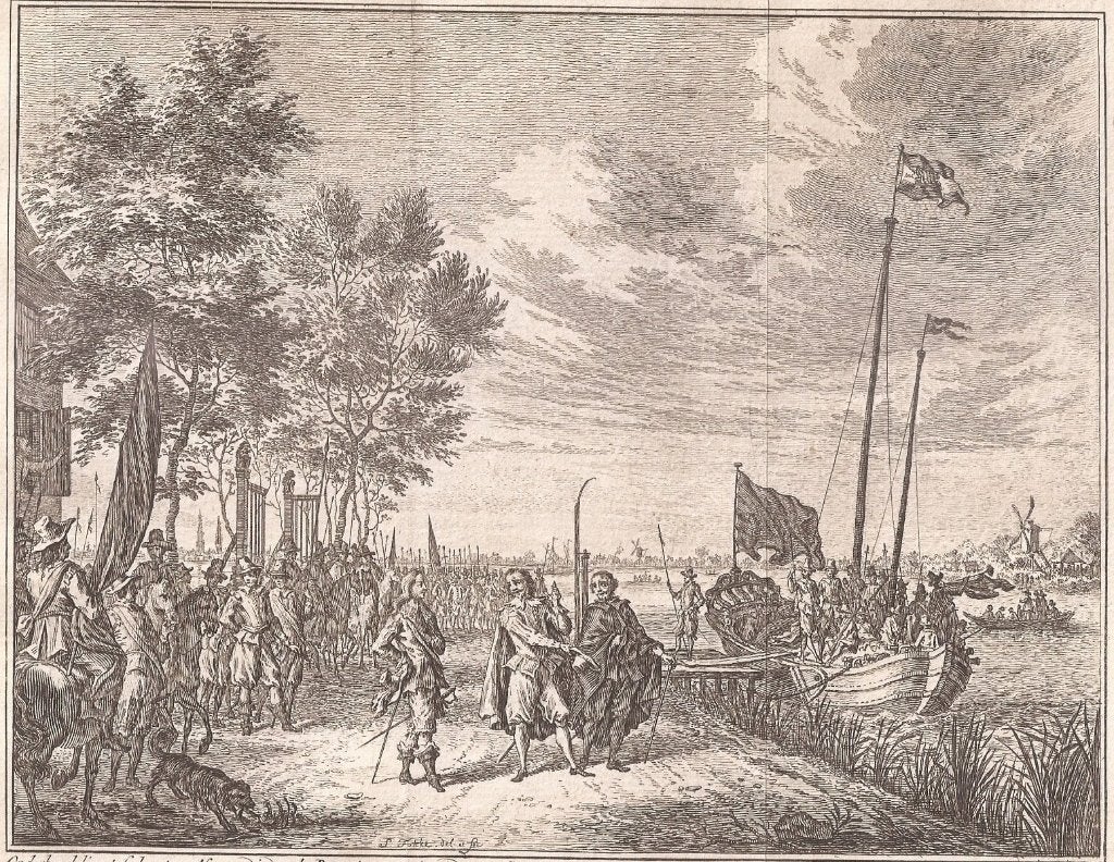 Onderhandeling tussen Amsterdam en W.F. Nassau bij Welna Ams, 19 cm, Ophalen of Verzenden, 15 cm, 1700 - 1799