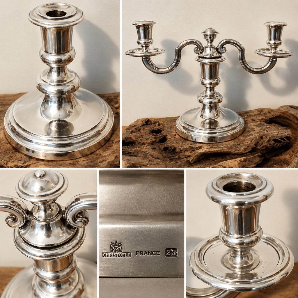 Christofle kandelaar, Verzenden, Zilver