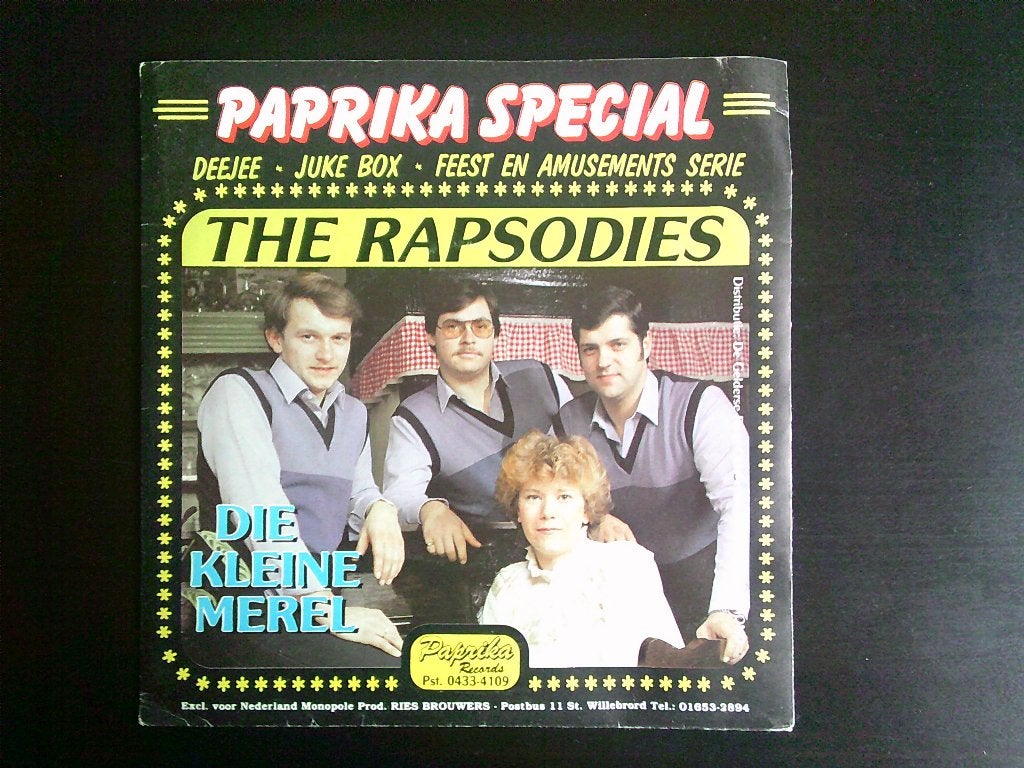 The Rapsodies - Die Kleine Merel ( 1983 ), 7 inch, Ophalen of Verzenden, Zo goed als nieuw, Levenslied of Smartlap