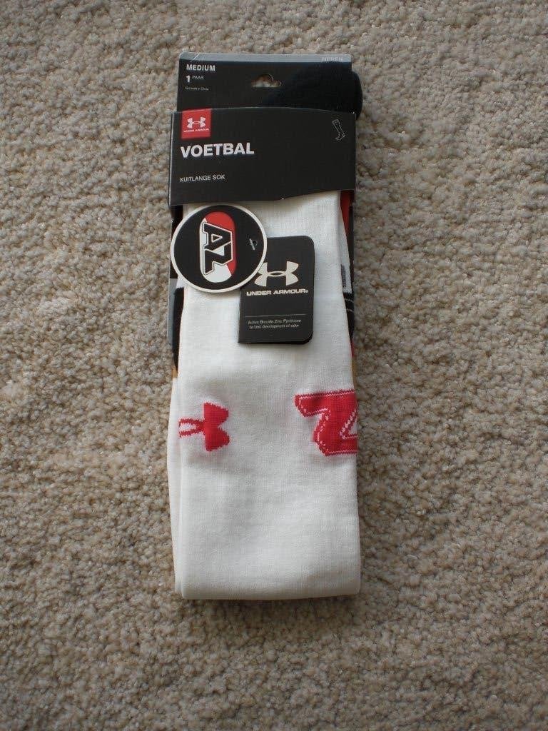 Nieuwe Under Armour AZ voetbalsokken maat 41-44,5, Verzenden, Wit, Under Armour, Nieuw