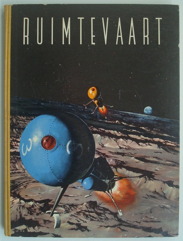 Ruimtevaart, 1e druk ca. 1960, Ophalen, Gelezen, P.R.O. Peller, Plaatjesalbum