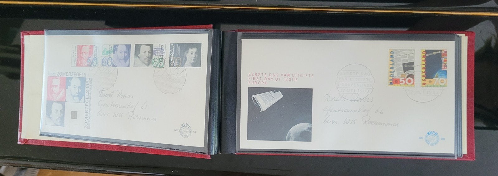 Album voor FDC'S, bevat enkele enveloppen, Ophalen of Verzenden