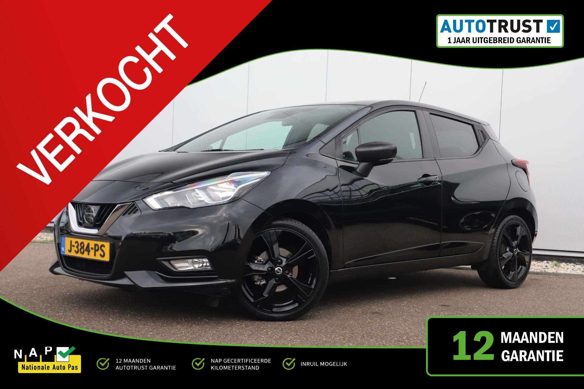 Nissan Micra 1.0 IG-T N-Sport Black Edition 101PK 17 inch LM, Auto's, Voorwielaandrijving, Met garantie (alle), Zwart, Origineel Nederlands