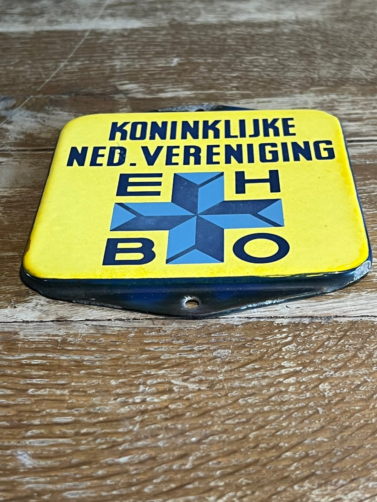 OUD EMAILLE EHBO, Ophalen of Verzenden, Gebruikt, Reclamebord