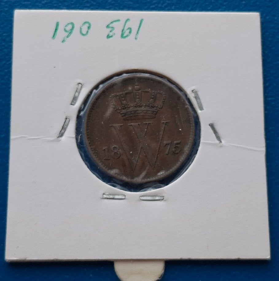 * Nederland 1 cent 1875 - Willem III, Ophalen of Verzenden, Koning Willem III, 1 cent, Losse munt