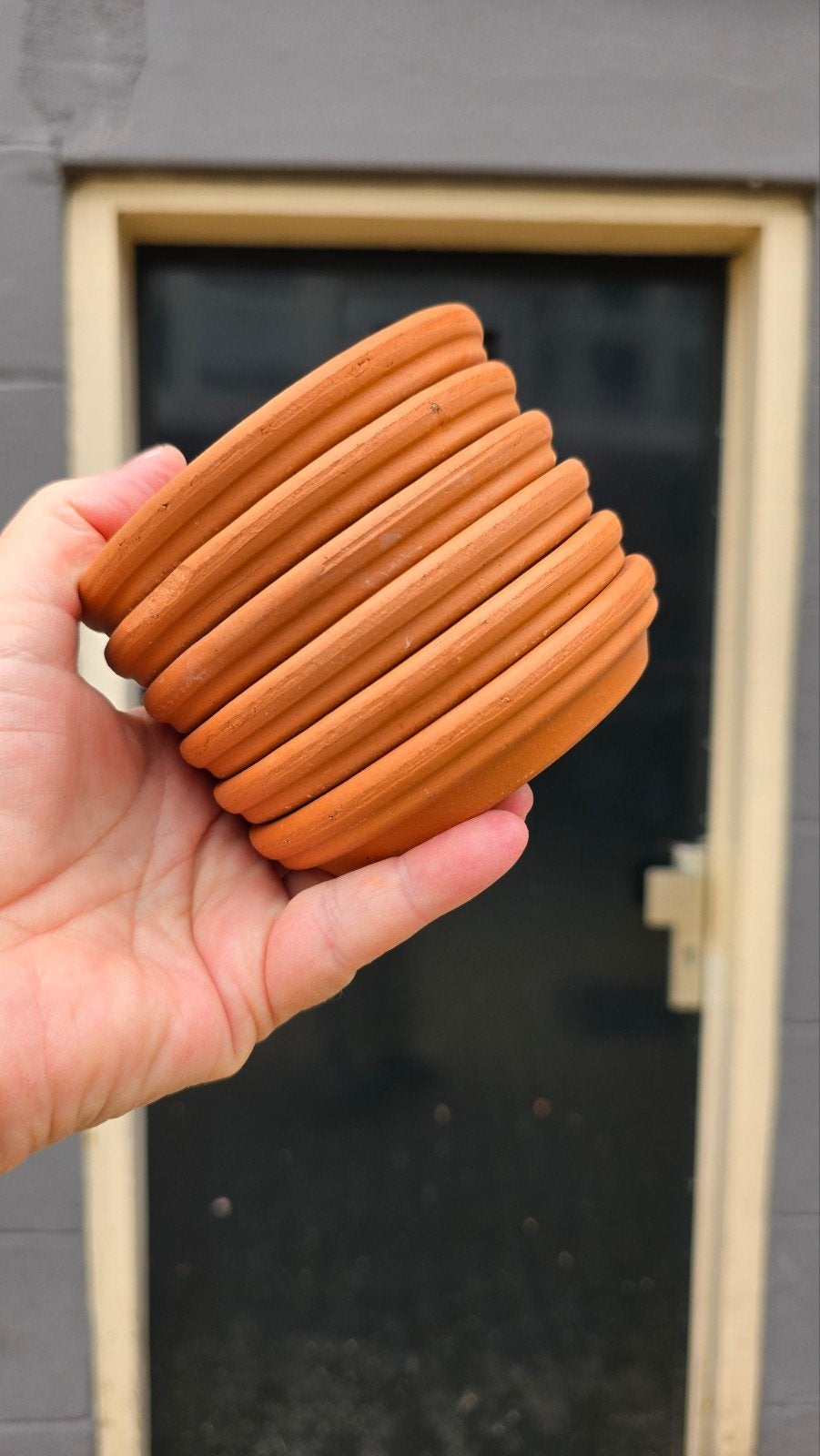 8 terracotta bloempotschotels Ø 8 cm, Ophalen, Rond, Minder dan 25 cm, Minder dan 40 cm