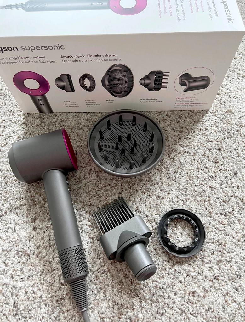 Dyson Supersonic Föhn met alle accessoires, Witgoed en Apparatuur, Ophalen of Verzenden, Zo goed als nieuw, Haarverzorging