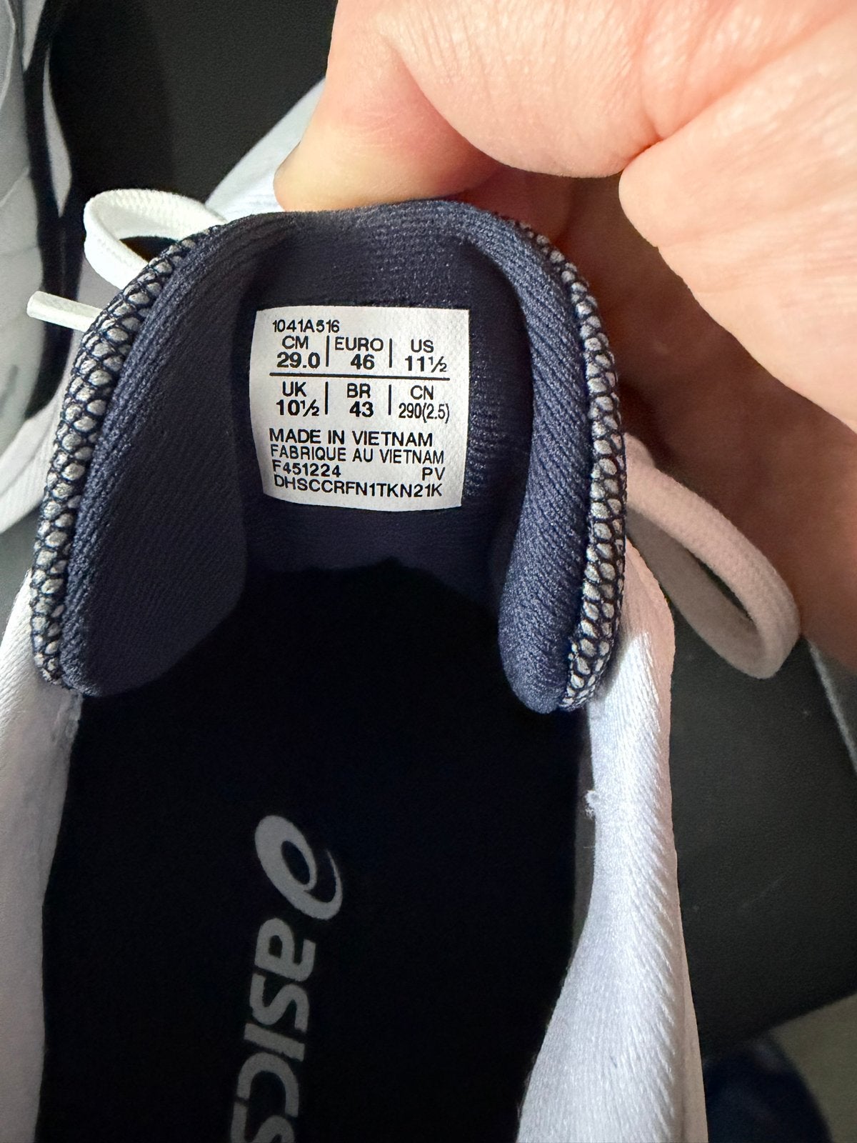 ASICS Sportschoenen Wit Maat 46 - Zo goed als nieuw, Ophalen of Verzenden, Zo goed als nieuw, Wit, Sneakers of Gympen