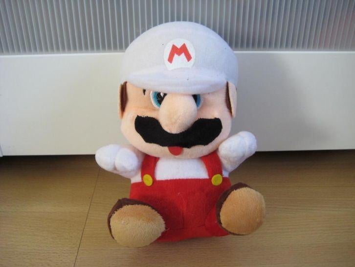 Fire Mario Knuffel wit van Super Mario Bros [Zittend], Ophalen of Verzenden, Nieuw, Overige typen
