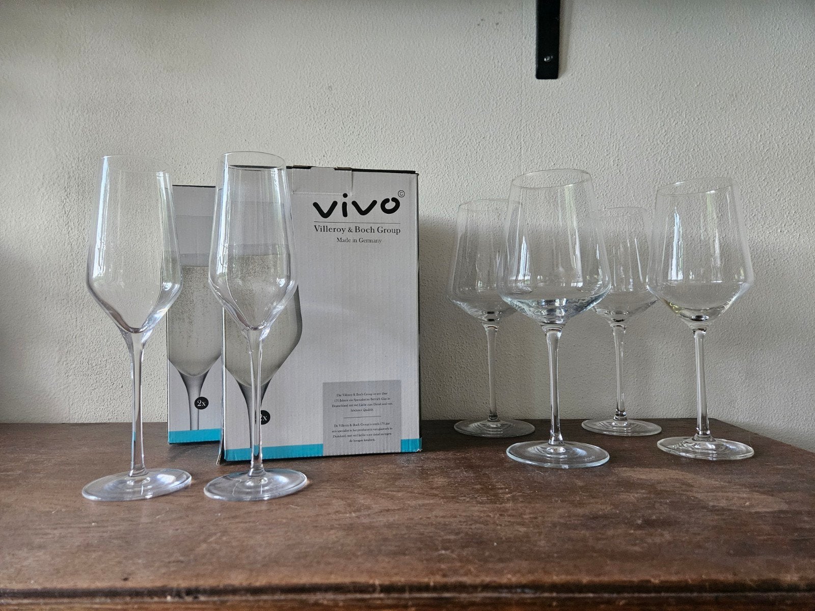 Vivo wijn en champagne glazen, Ophalen, Zo goed als nieuw, Overige typen