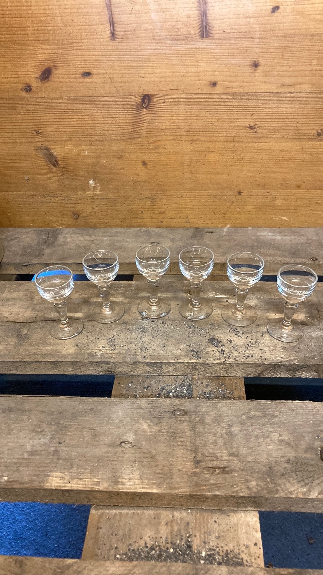 Borrelglaasjes 6 stuks, Ophalen of Verzenden, Zo goed als nieuw, Borrel- of Shotglas
