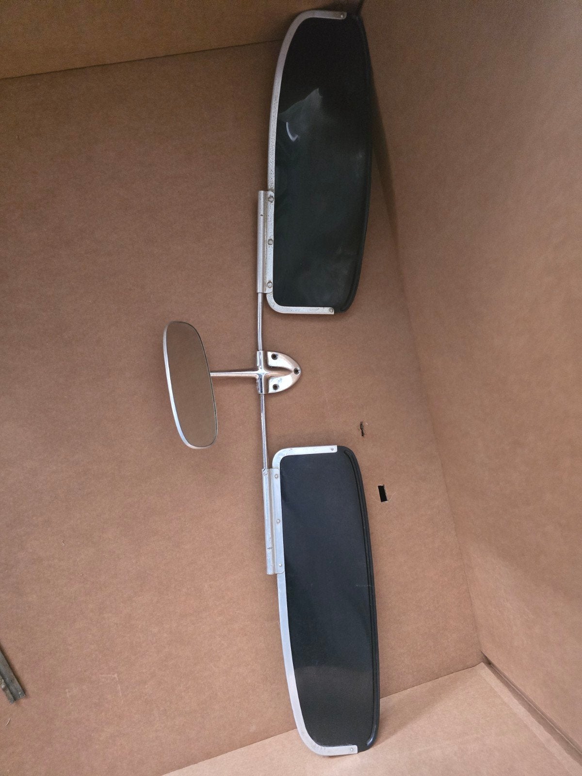 Vw Vintage zonnekleppen met spiegel voor kever 58&59, Ophalen, Gebruikt, Onbekend, Onbekend