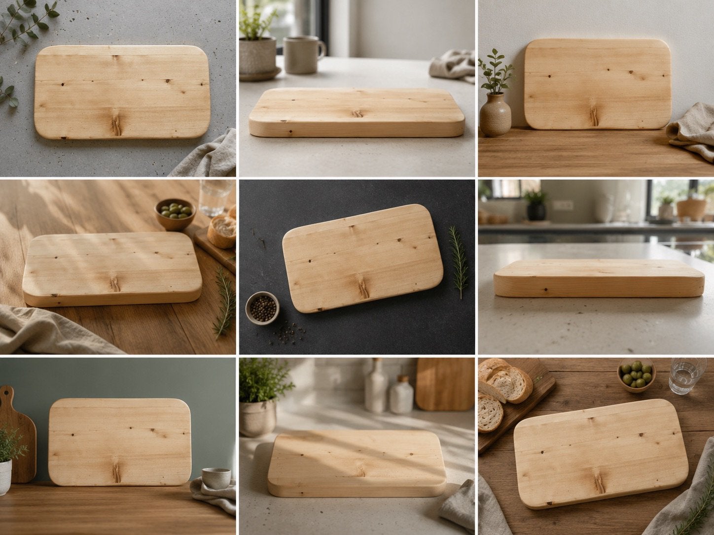 Handgemaakte houten snij- of presenteerplank (33,5x17x3cm), Hout, Snij-/serveerplank, Ophalen of Verzenden, Zo goed als nieuw