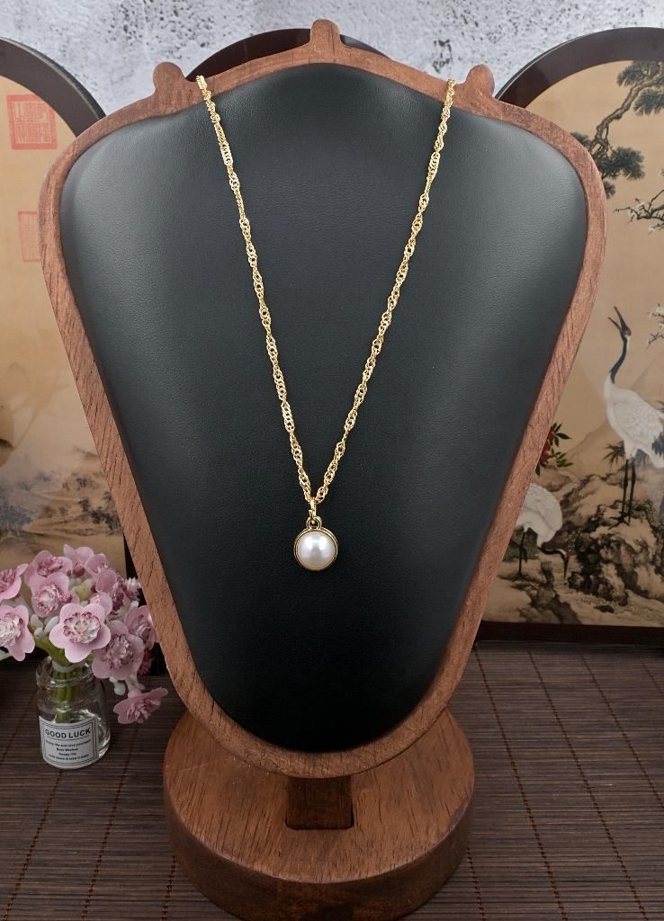 Vintage Parel Ketting Singapore Chain 80s 90s - rob2/3, Sieraden, Tassen en Uiterlijk, Antieke sieraden, Verzenden, Overige materialen