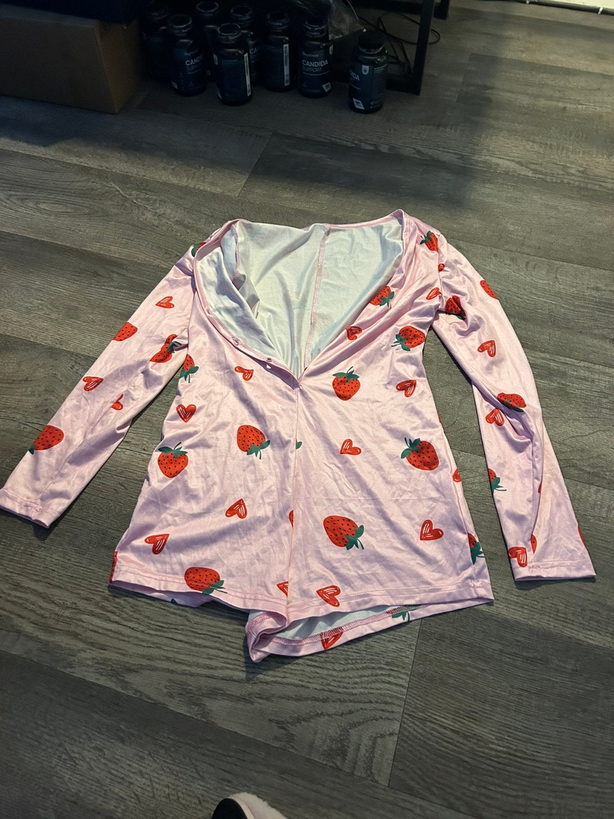 Aardbei pyjama, maat M, Ophalen of Verzenden, Nieuw, Maat 38/40 (M)