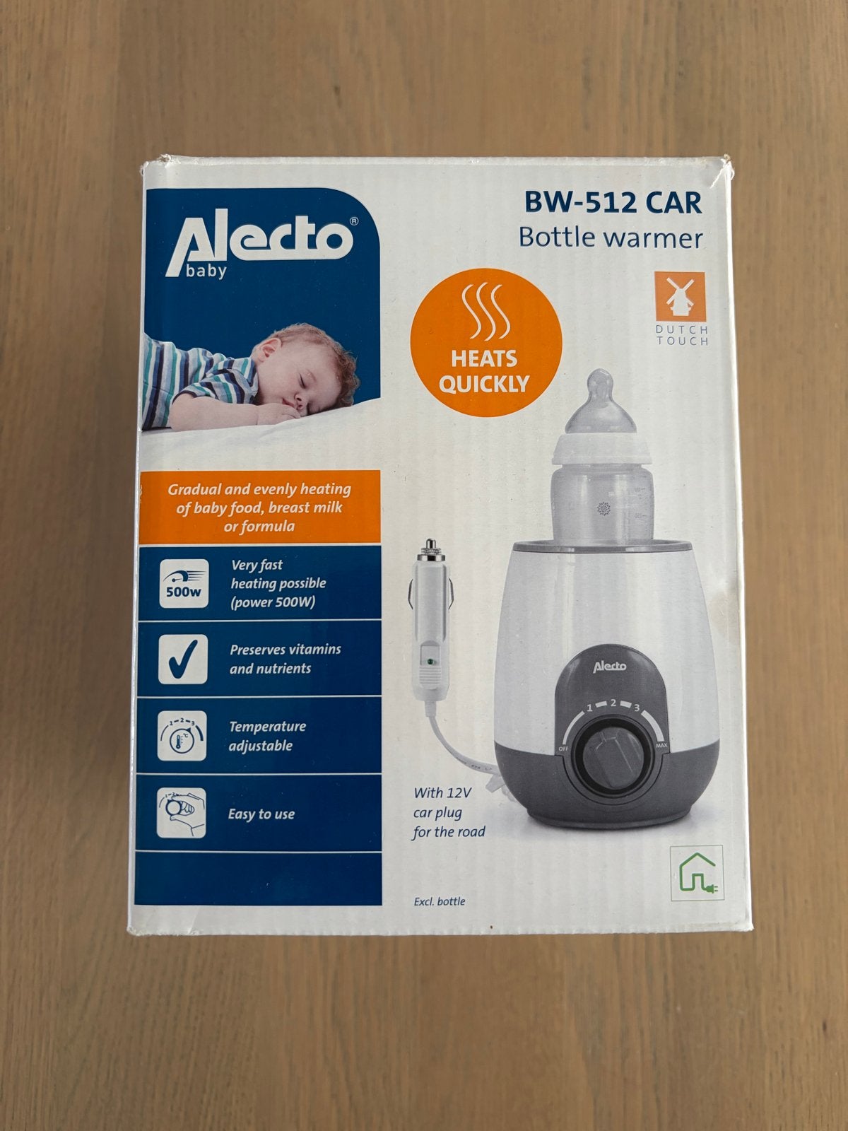 Alecto BW-512 CAR Flessenwarmer - Thuis & Onderweg, Flessen- of potjesverwarmer, Alecto, Ophalen of Verzenden, Zo goed als nieuw